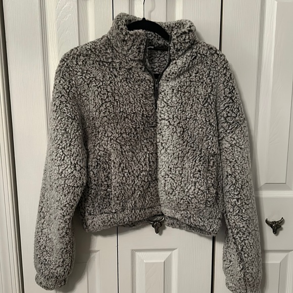 Gray soft bear coat - Picture 1 of 2